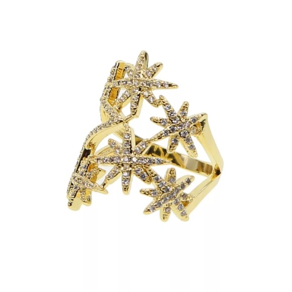 💎NEW💎 GOLD PLATED STARBURST RING - Picture 4 of 7